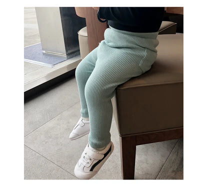 Cotton High Waist Leggings for Baby Girls and Boys