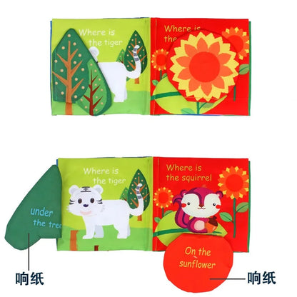 Interactive Baby Cloth Book with Sounds and Rattles