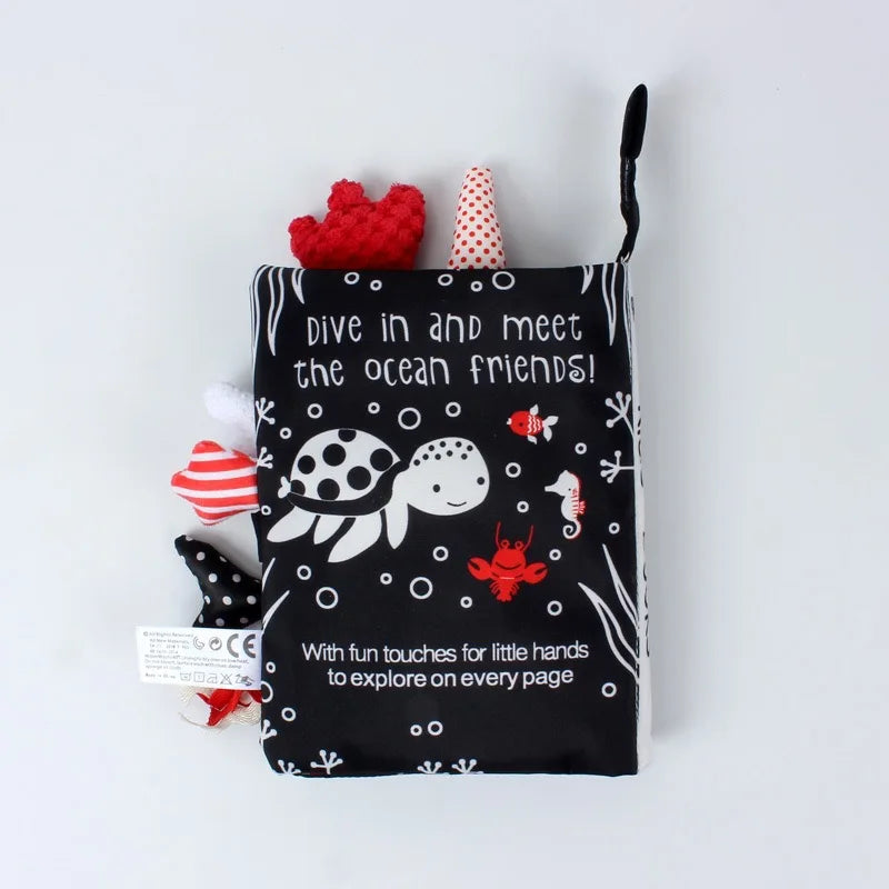 Interactive Baby Cloth Book with Sounds and Rattles