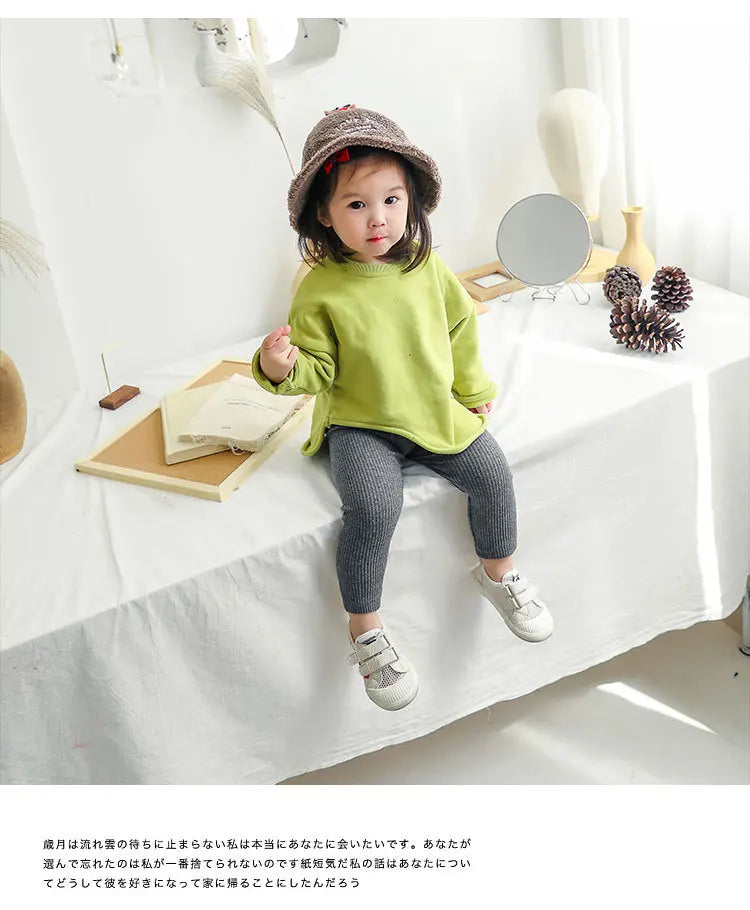 Cotton High Waist Leggings for Baby Girls and Boys