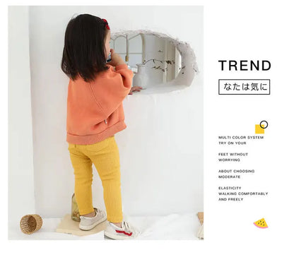 Cotton High Waist Leggings for Baby Girls and Boys