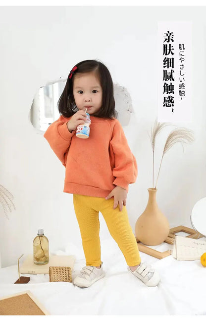 Cotton High Waist Leggings for Baby Girls and Boys