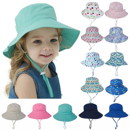 Kids Sun Hat with Neck Cover for UV Protection 0-8 Years