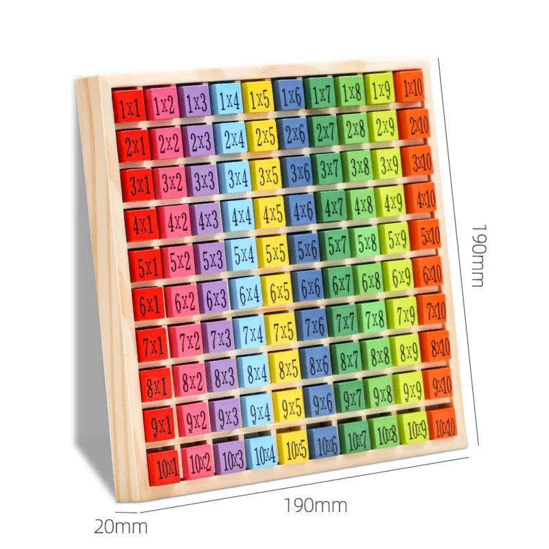 Wooden Montessori Multiplication Table Toy for Kids