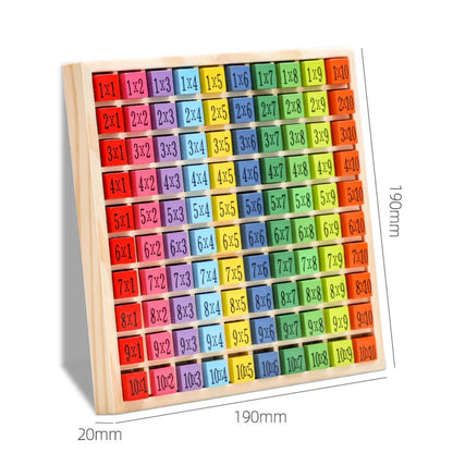 Wooden Montessori Multiplication Table Toy for Kids