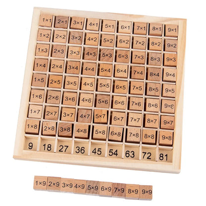 Wooden Montessori Multiplication Table Toy for Kids