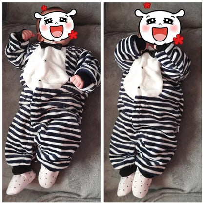 Soft Flannel Infant Jacket and Jumpsuit for Newborns 0-18 Months