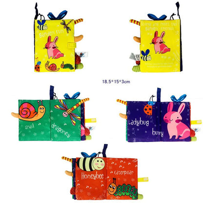 Interactive Baby Cloth Book with Sounds and Rattles