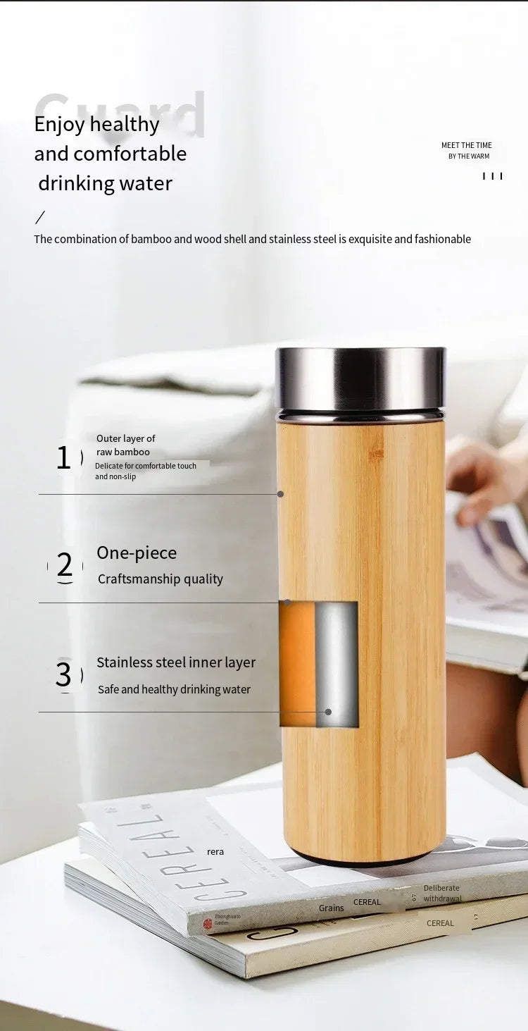 Insulated Bamboo Thermos: Reduce Plastic Waste in Style
