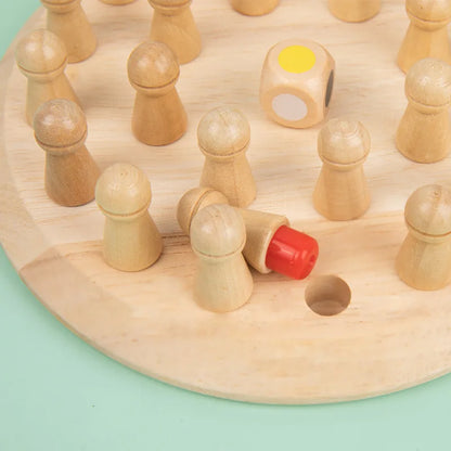 Wooden Color Matching Chess Puzzle for Kids' Learning Fun