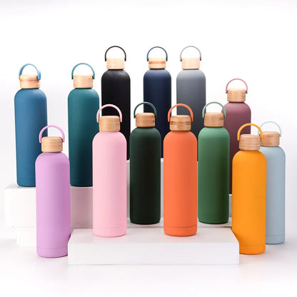 Portable 1L Stainless Steel Vacuum Flask with Durable Rope Handle

