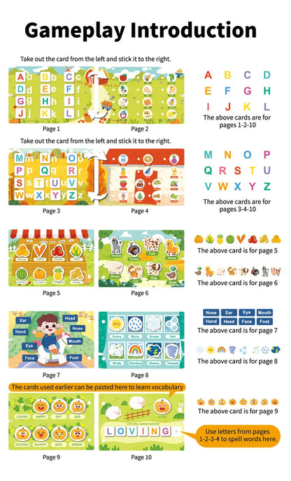 Montessori Busy Book for Early Learning in Children 1-3 Years
