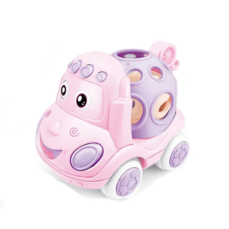 Soft Rubber Push and Go Cars for Infants 6-12 Months