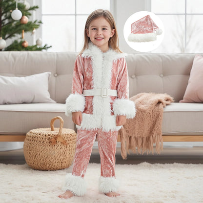 Kids Santa Costume Set for Christmas - Jacket, Pants, Hat