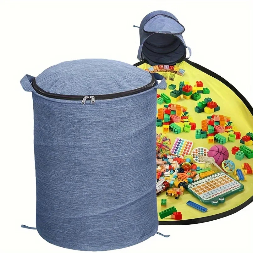 Kids' Large Storage Bag and Play Mat for Building Blocks