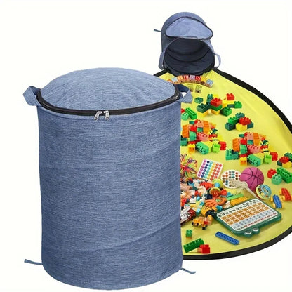 Kids' Large Storage Bag and Play Mat for Building Blocks