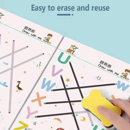 Children's Reusable Tracing Workbook for Pen Control Practice