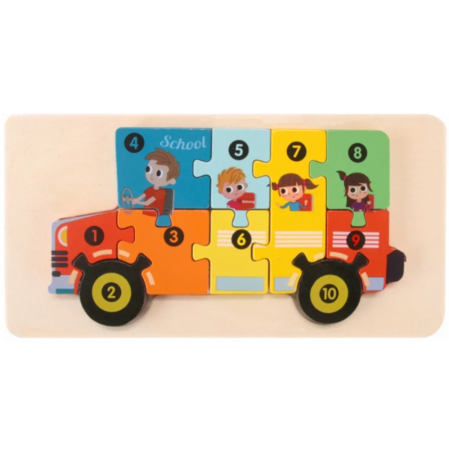 Wooden Standing Puzzle for Young Children and Babies