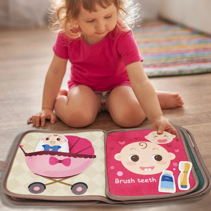 Montessori Busy Book for Toddlers - Animal Puzzle and Sensory Toy