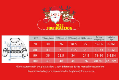 Red Christmas Knit Sweater for Newborns 0-18 Months