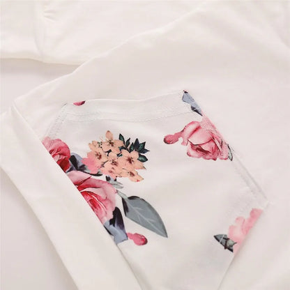 3PCS Baby Girl Floral Hooded Set with Headband 0-18 Months