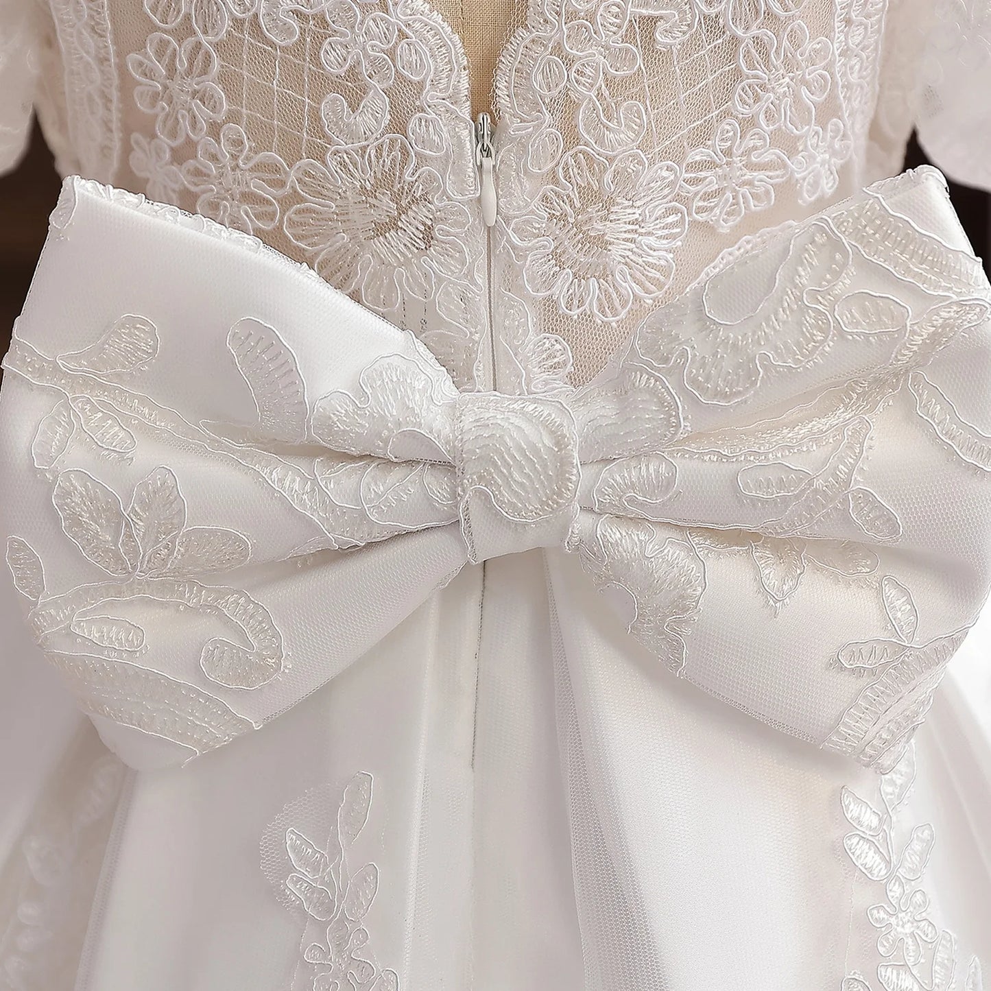Floral Embroidery Lace Baby Dress for Girls 0-5T