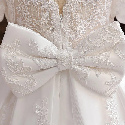 Floral Embroidery Lace Baby Dress for Girls 0-5T