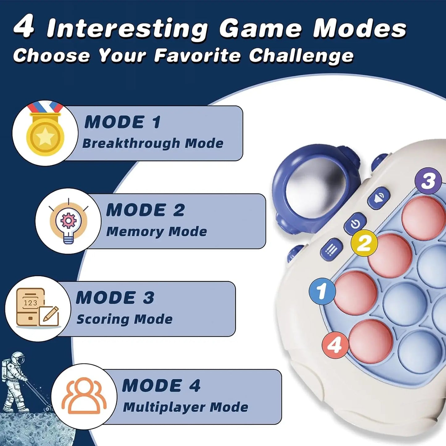 Light-Up Fidget Bubble Game Toy for Kids and Adults