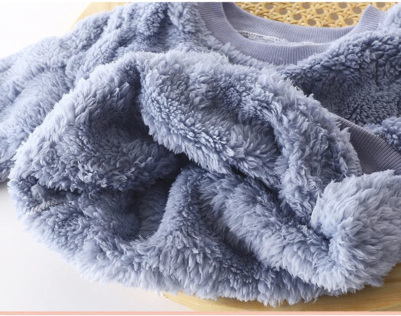 Kids Plush Pajama Set for Cozy Autumn and Winter Nights