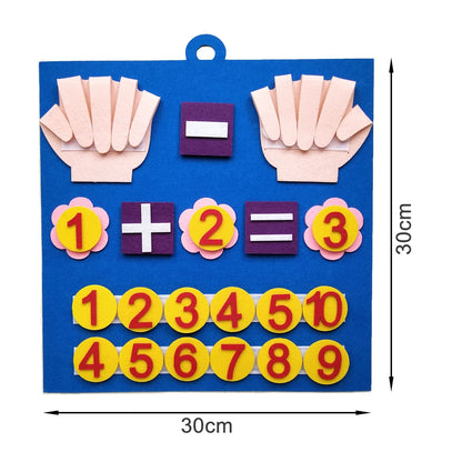 Felt Finger Numbers Math Toy for Toddlers - Montessori Learning