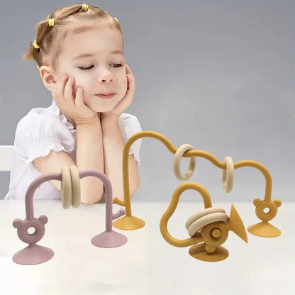 Silicone Bead Tabletop Toy for Baby Learning and Play