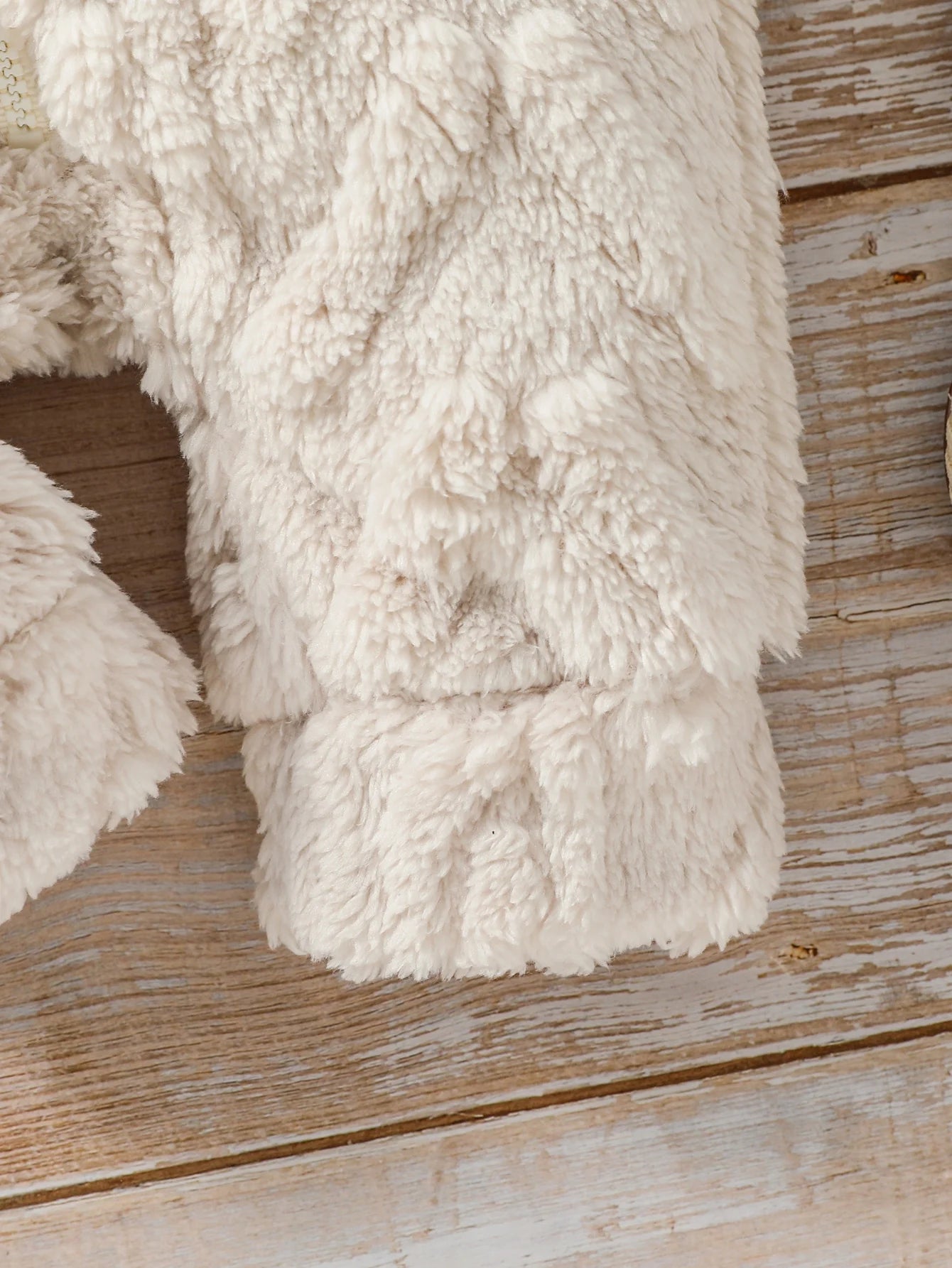 Boys' Plush Hooded Zip Jumpsuit for Newborn Winter Wear