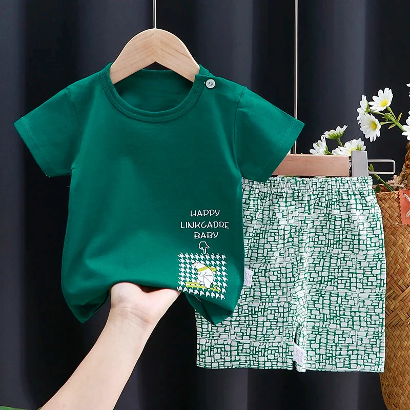 Cotton Summer T-Shirt and Shorts Set for Kids