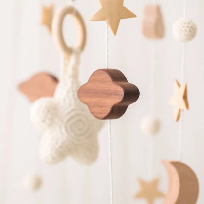 Musical Baby Cloud Rattle & Crib Mobile for Newborns