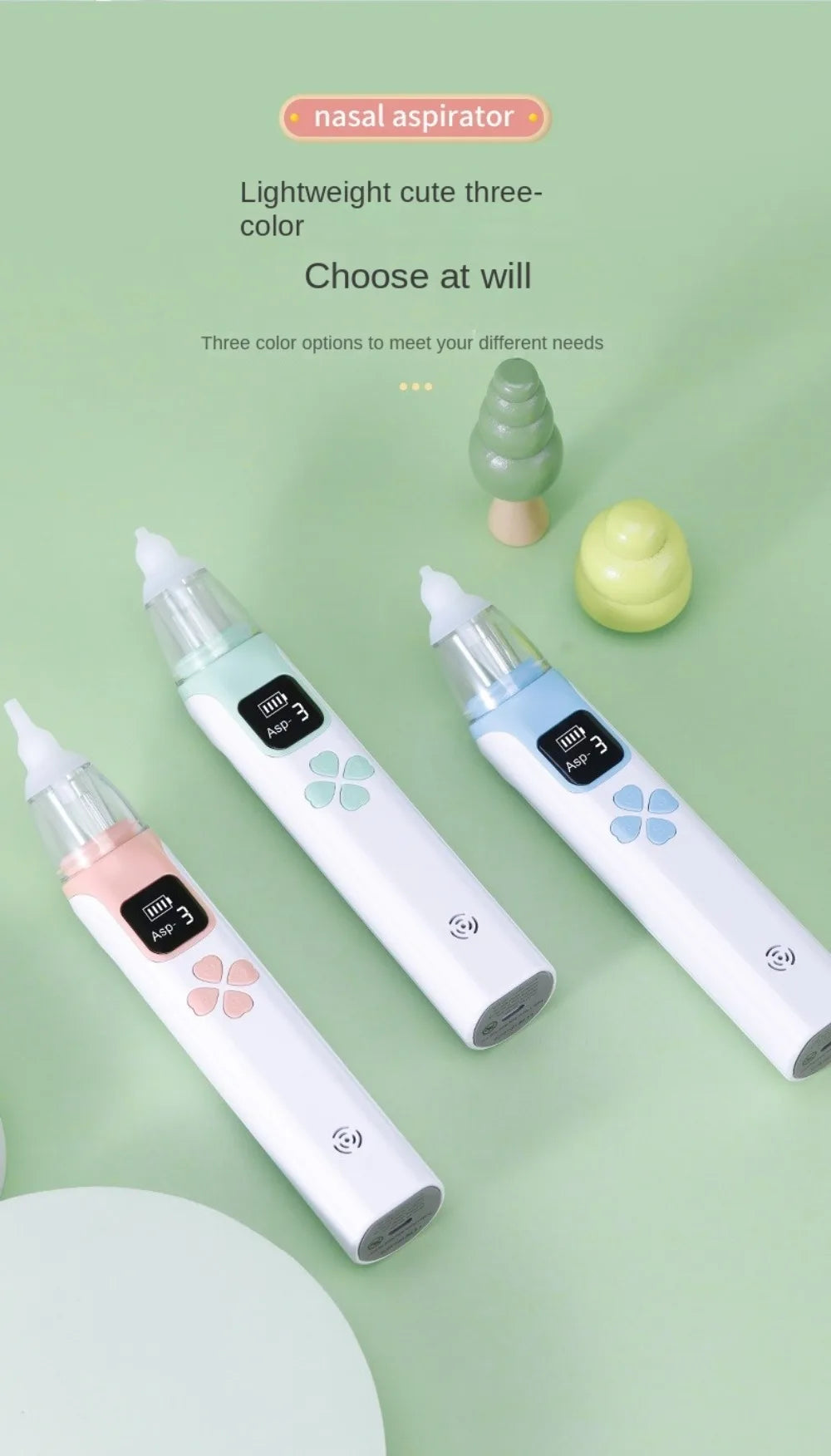 Silent Electric Nasal Aspirator for Babies - USB Rechargeable