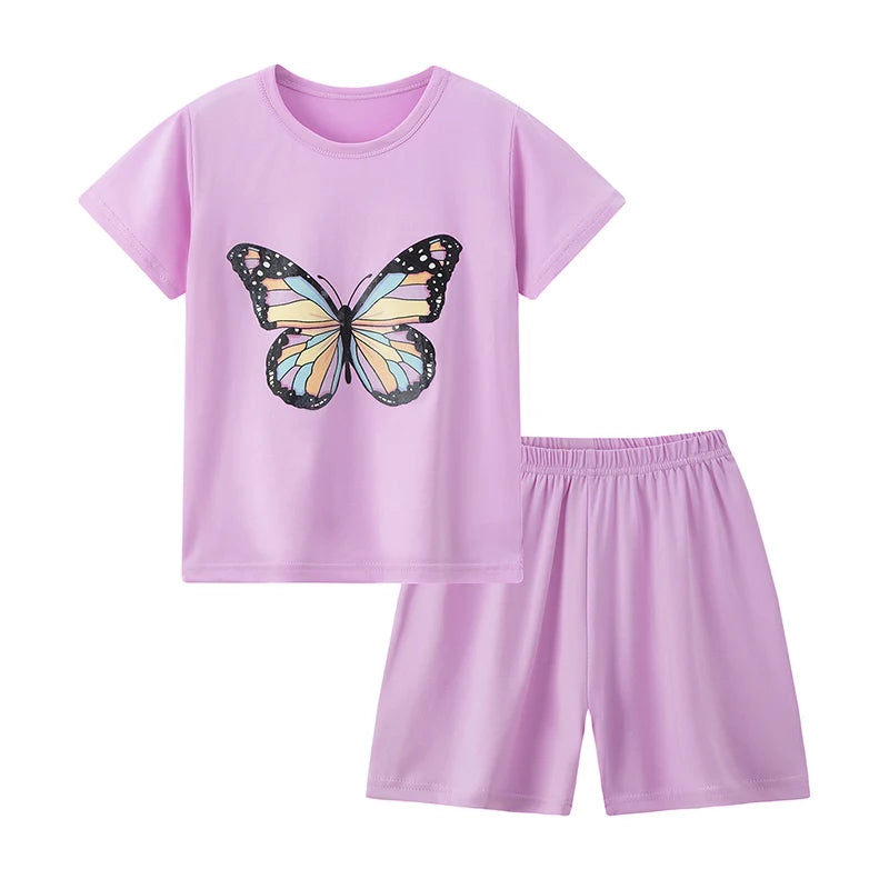 Kids' Summer Short Sleeve Shirt and Shorts Set for Play