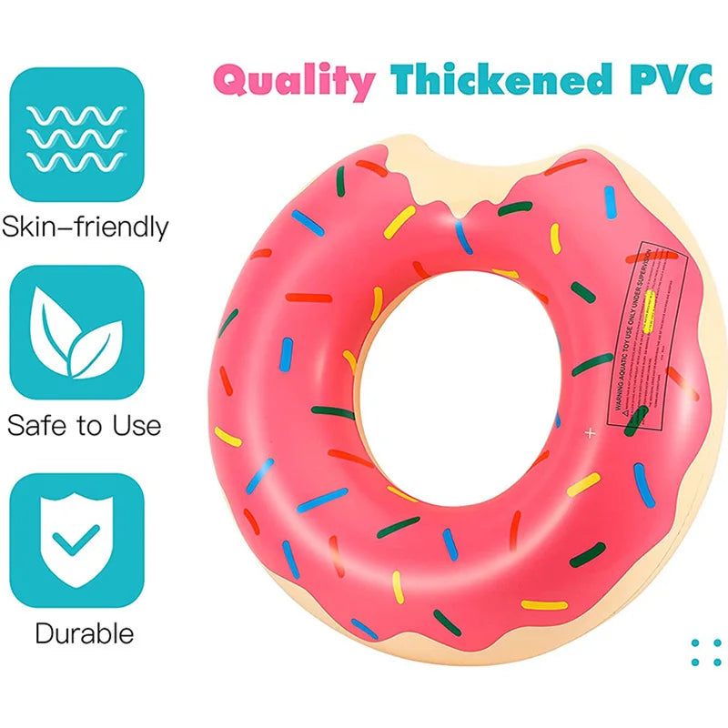 Inflatable Donut Swimming Ring Float for Kids and Adults