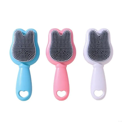 Silicone Scalp Massager Brush for Babies with Cartoon Design