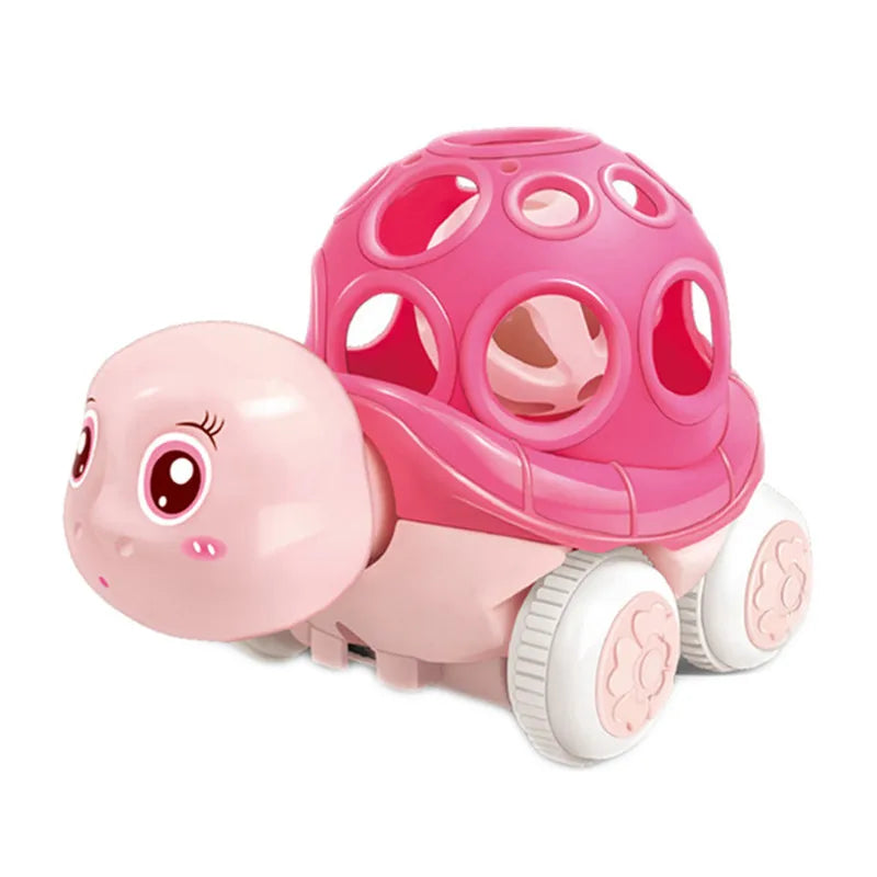 Soft Rubber Push and Go Cars for Infants 6-12 Months