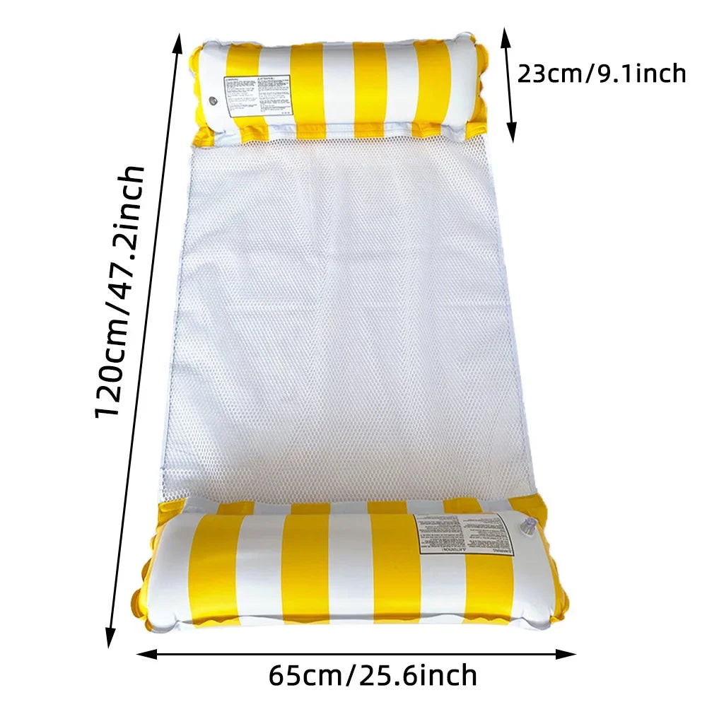 Inflatable Hammock Pool Float - Two Tube Folding Design