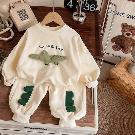 Dinosaur Hoodie and Pants Set for Toddler Boys & Girls