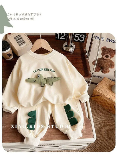 Dinosaur Hoodie and Pants Set for Toddler Boys & Girls