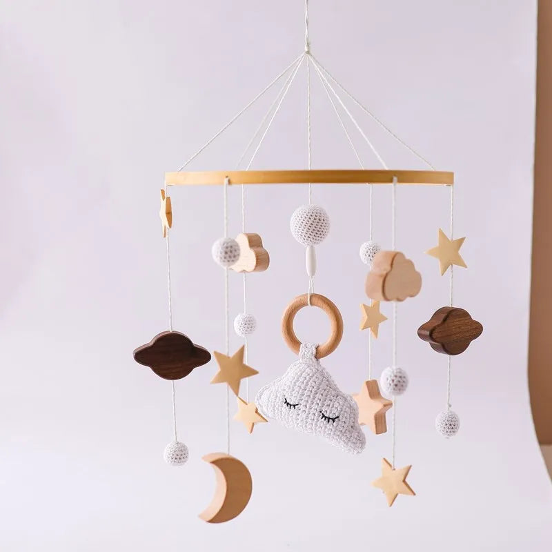 Musical Baby Cloud Rattle & Crib Mobile for Newborns