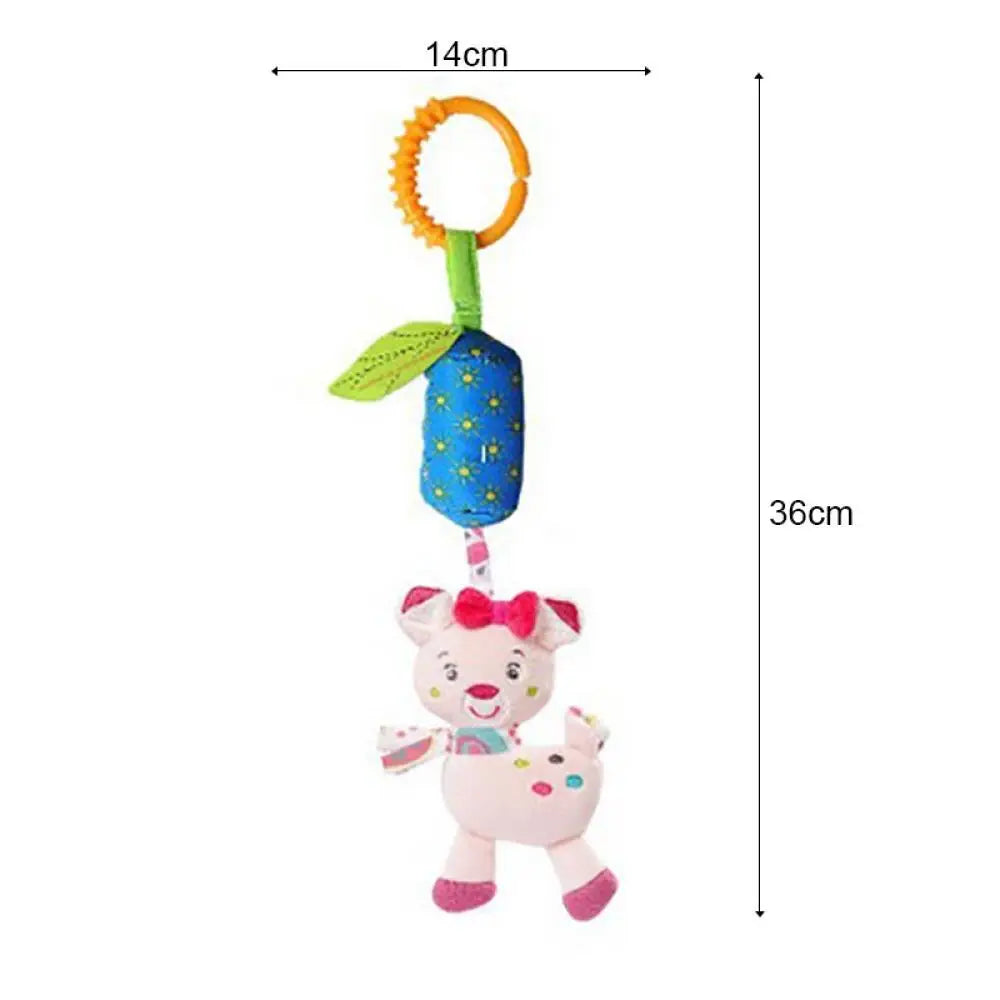 Baby Rattle Teether Toy with Music and Grip Training Giraffe
