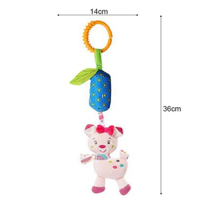 Baby Rattle Teether Toy with Music and Grip Training Giraffe