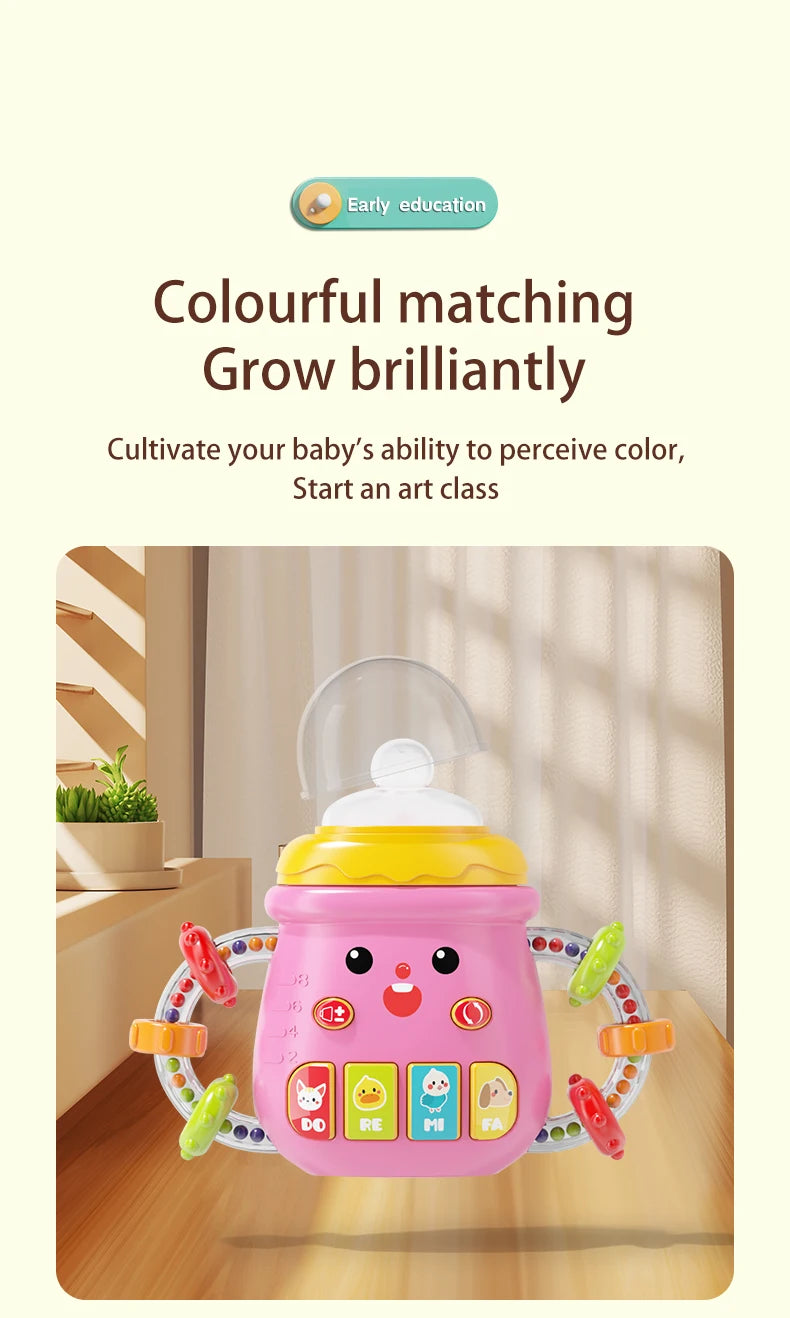 Musical Soothing Teether Rattle for Babies 0-12 Months