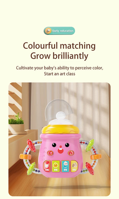 Musical Soothing Teether Rattle for Babies 0-12 Months