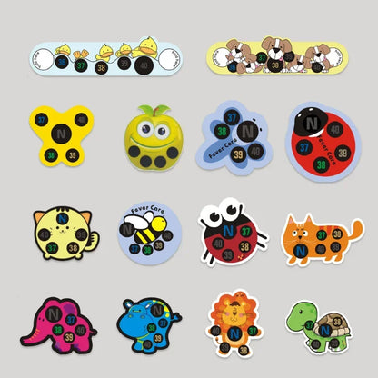 Baby Fever Indicator Strips - 5-10PCS Cartoon Thermometer Stickers