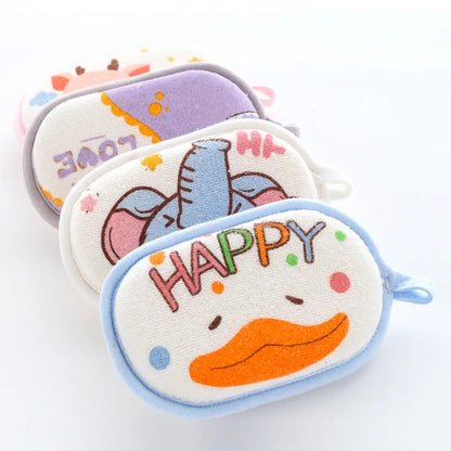 Cartoon Baby Bath Sponge and Scrubbing Towel for Newborns