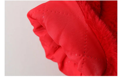 Warm Faux Fur Autumn Jacket for Baby Girls